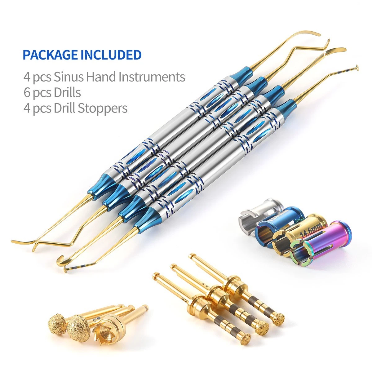 Dental Elevation Kit Sinus Lift Implant Instruments Dask Drills Stoppers 14 Pcs - Image 7