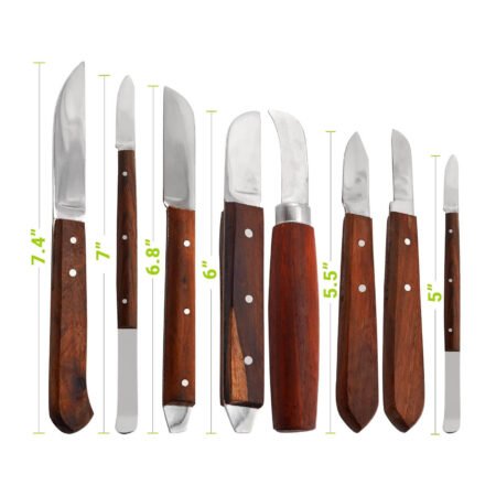 Dental Fahnestock Large Small Knife Plaster Alginate Spatula Knife 8 Pcs